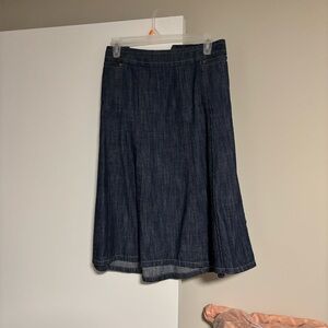 CJ Banks Dark Blue Denim Prairie Skirt